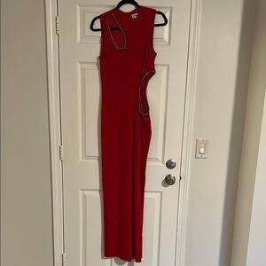 superdown Red Cutout Maxi Dress